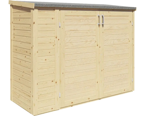 Tuinhuis/fietsenstalling/vuilnisbak Bertilo Multi-Box 3 200x82x163 cm naturel