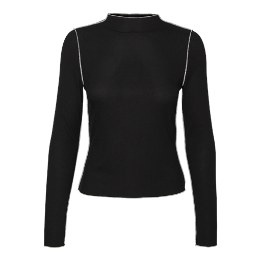 Vero Moda Snipa Langærmet T-shirt, Black, M
