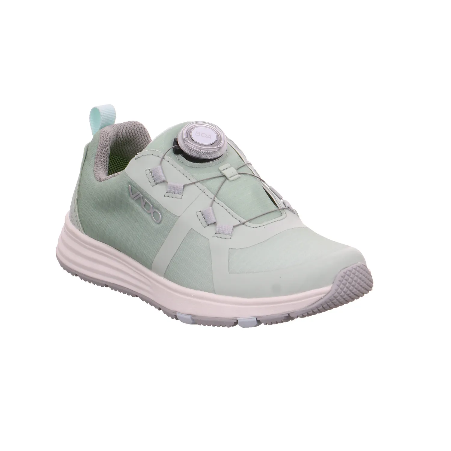 VADO Mädchen-Halbschuh Klett Pastelgrün Textil  Sneaker Outdoor