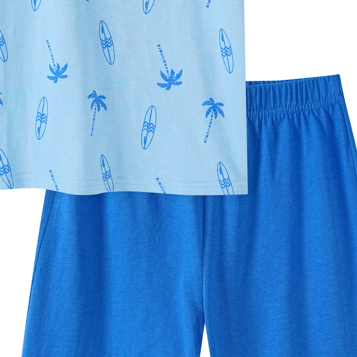 Famy Jungen Shorty mit Allover-Print hellblau / blau