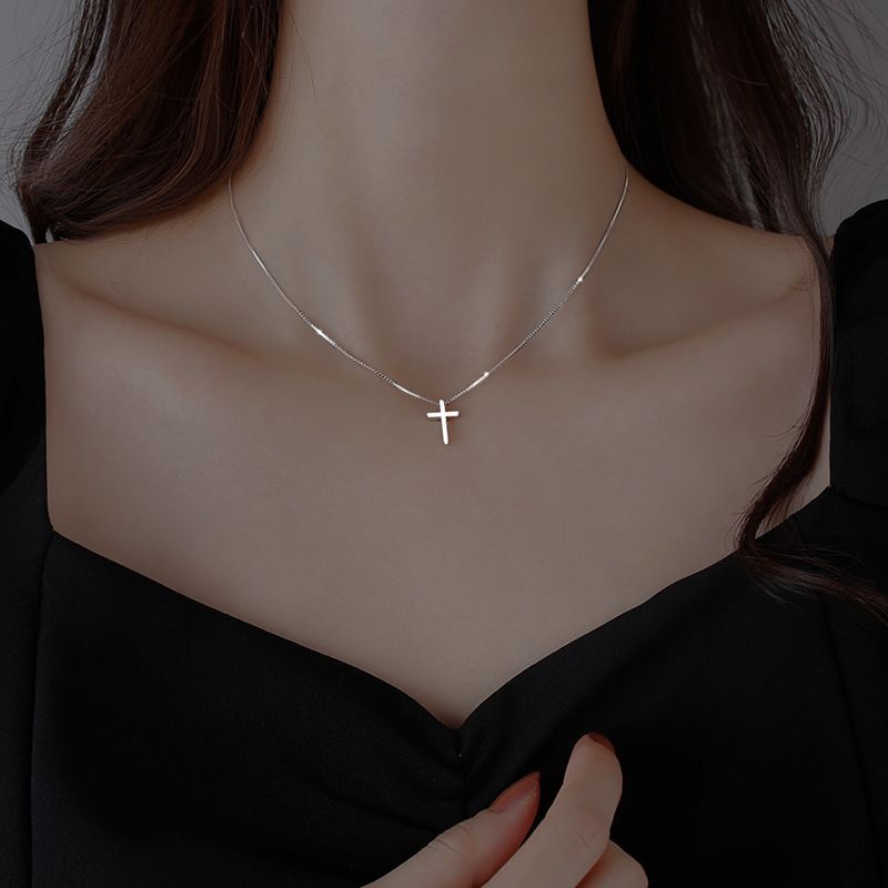 Gaya - Kruishanger Sterling Zilveren Ketting