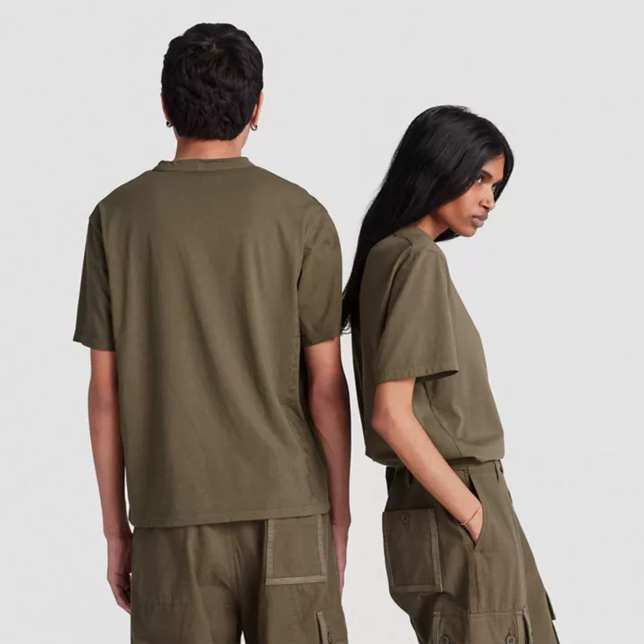 T-shirt à manches courtes Future73 Timberland x CLOT unisexe en vert foncé