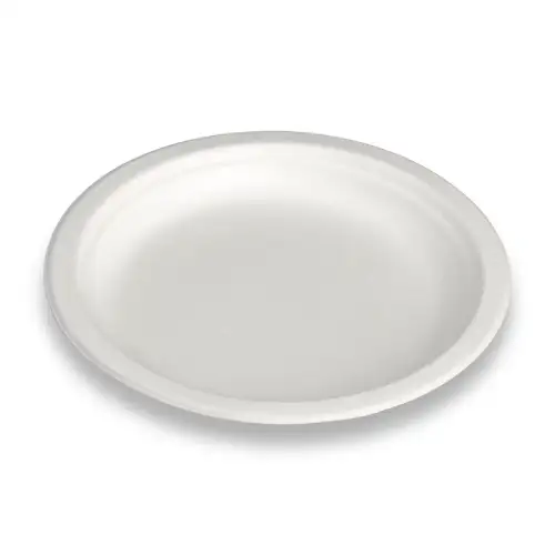 Assiette fibres végétales ronde blanche Ø180 mm Alphaform