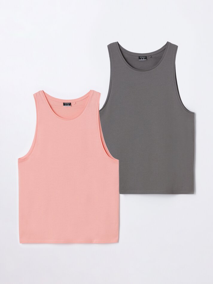 Conjunto com 2 regatas - Cinza