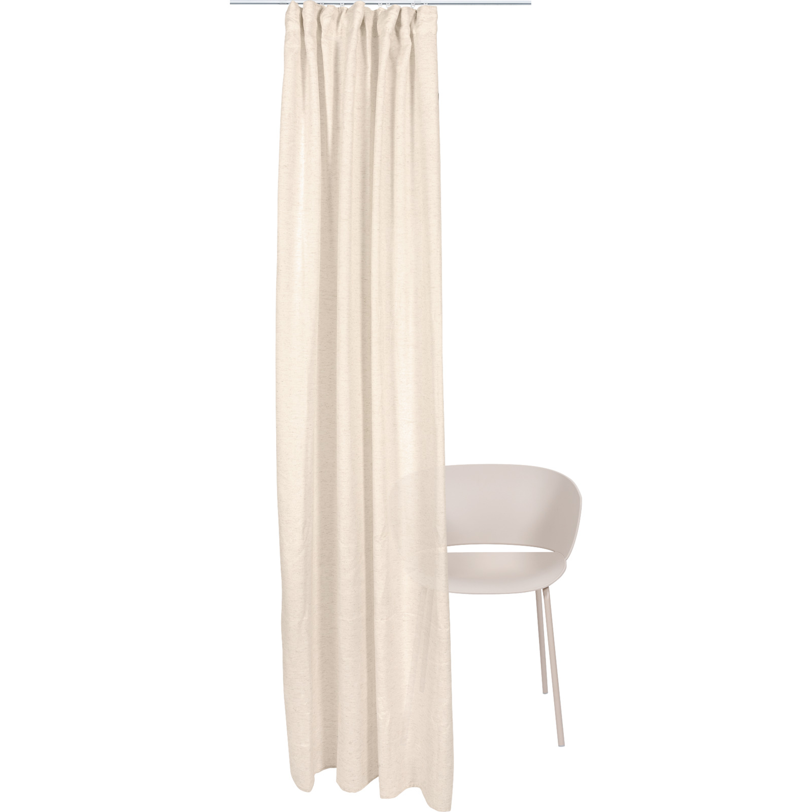 Fertigvorhang Leinenoptik 137 x 245 cm beige mit Universalband