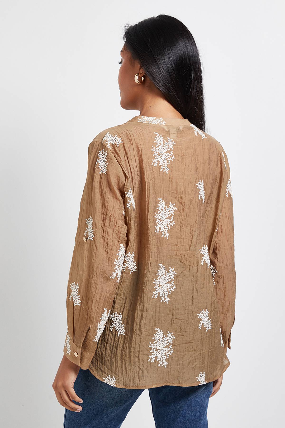 Wallis Chemise Brodée Petite À Enfiler