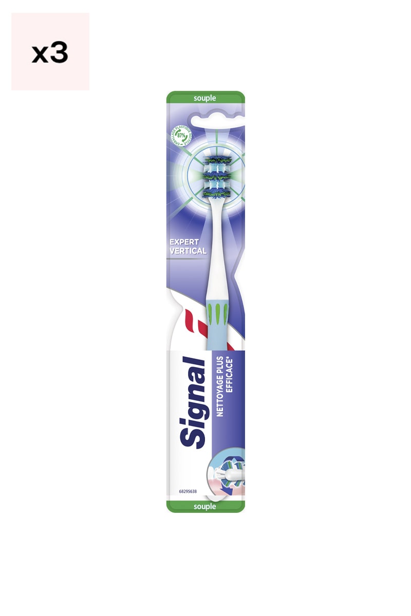 Brosses à dents - Expert Vertical - Souple - 3 unités