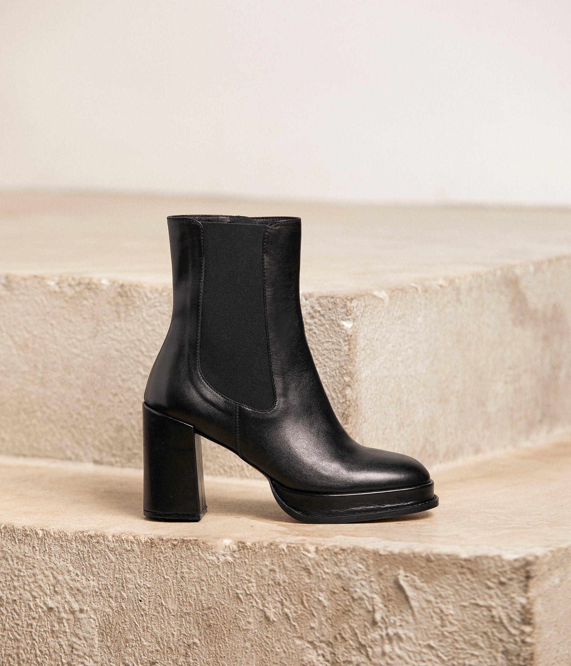 Boots noir talon Beverly