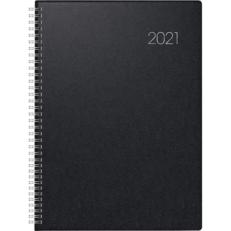 BRUNNEN Buchkalender Modell 781, 1 Woche / 2 Seiten, schwarz, 2021
