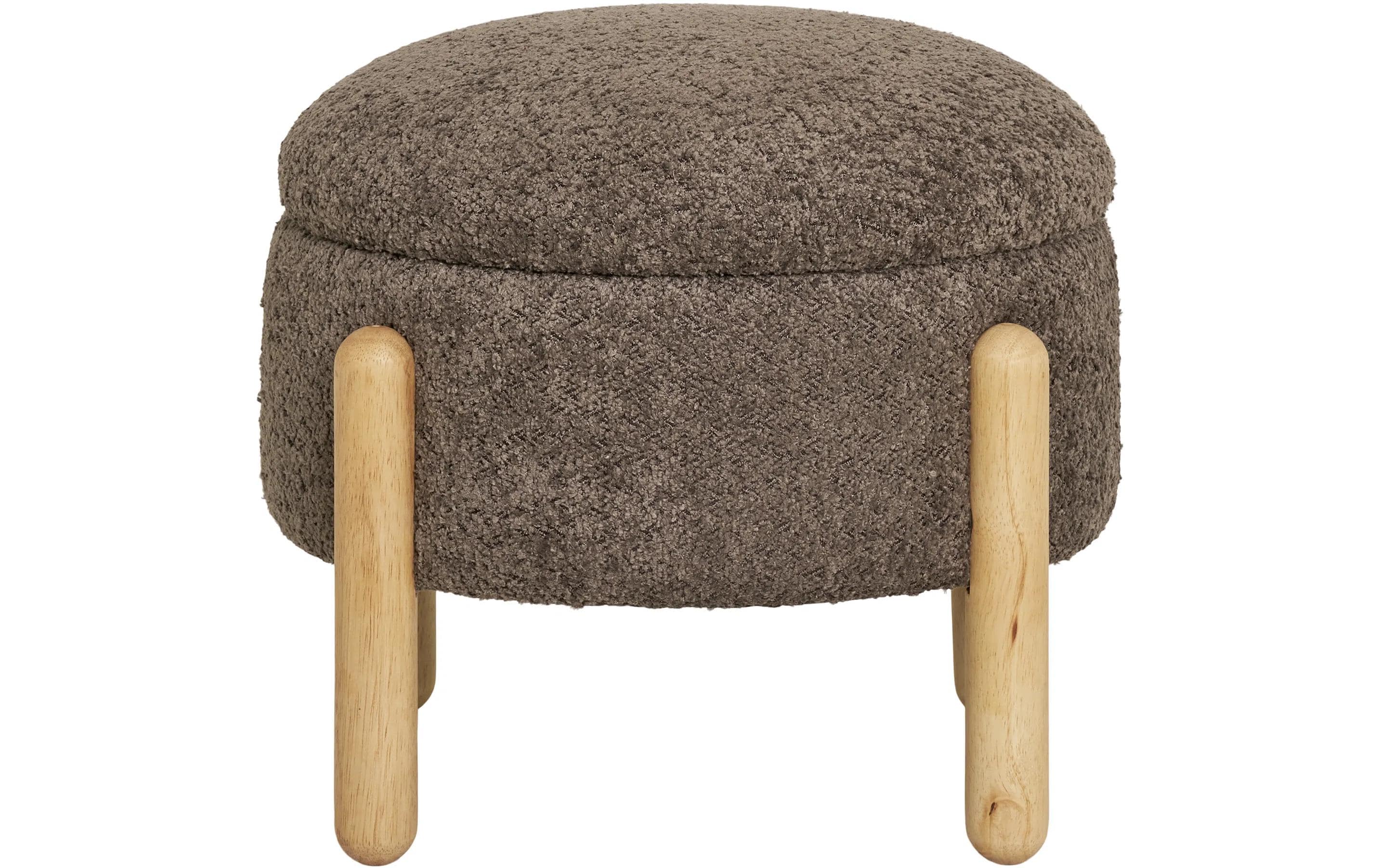 Pouf Medas Holz/Polyester (PES), BraunSitzhocker