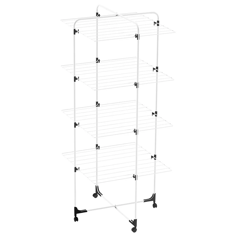 Séchoir tour 4 niveaux étendoir à linge 70x66xH152cm