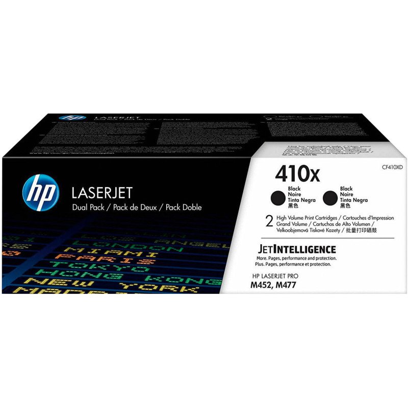 HP 410X - CF410XD pack 2 toners haute capacité noirs