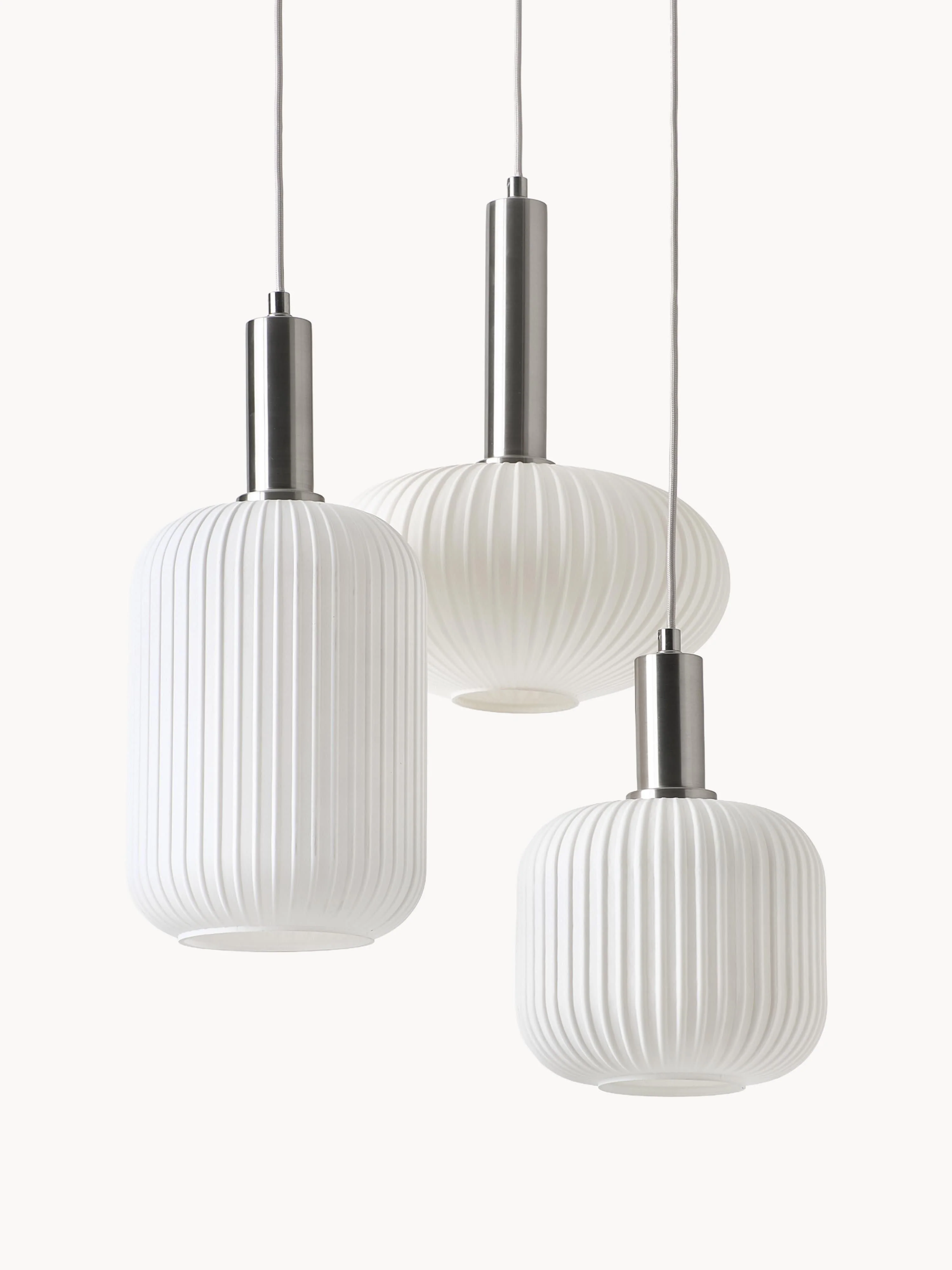Cluster hanglamp Candela van opaalglas 1