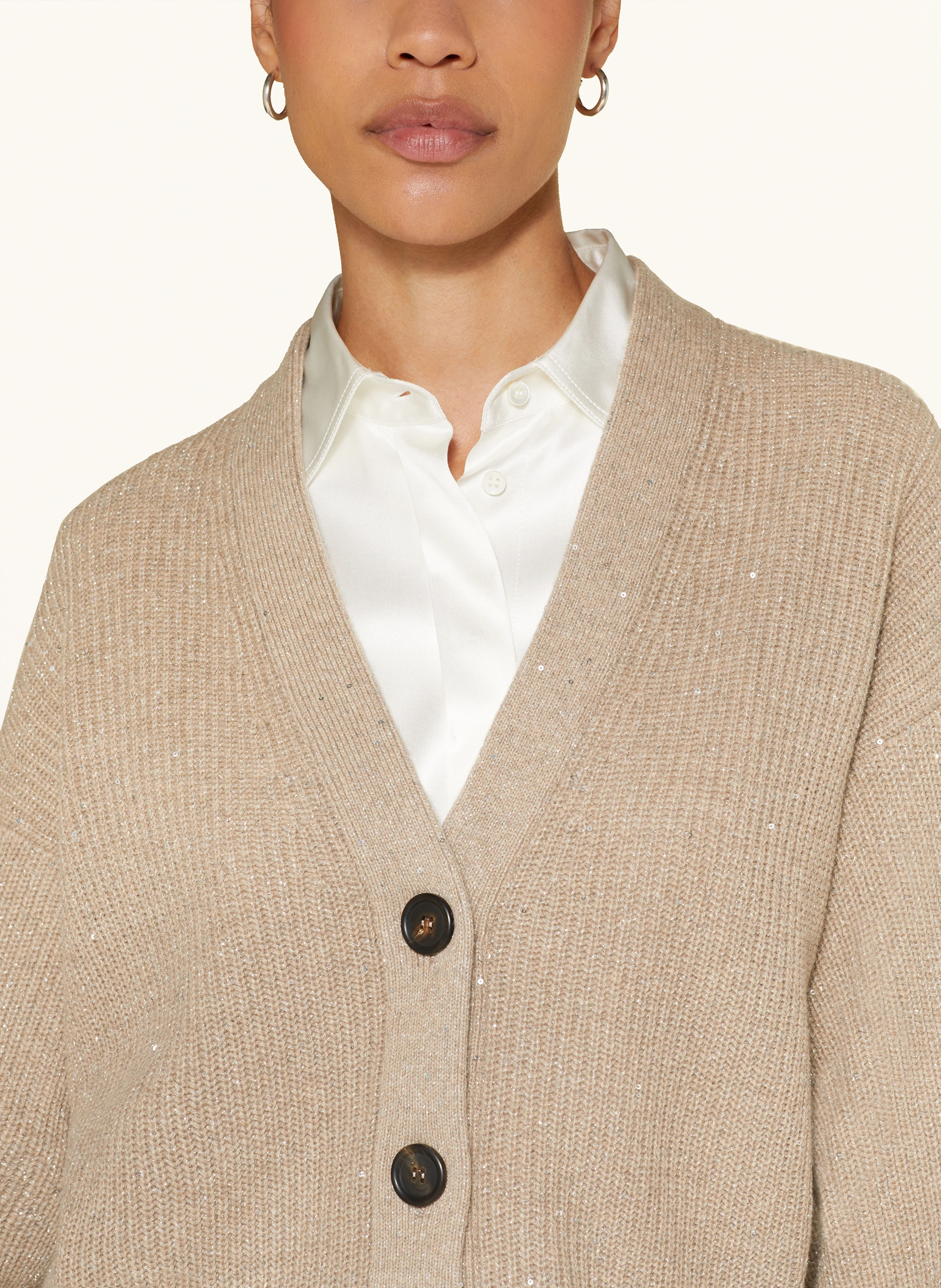 BRUNELLO CUCINELLI Strickjacke mit Cashmere und Pailletten
