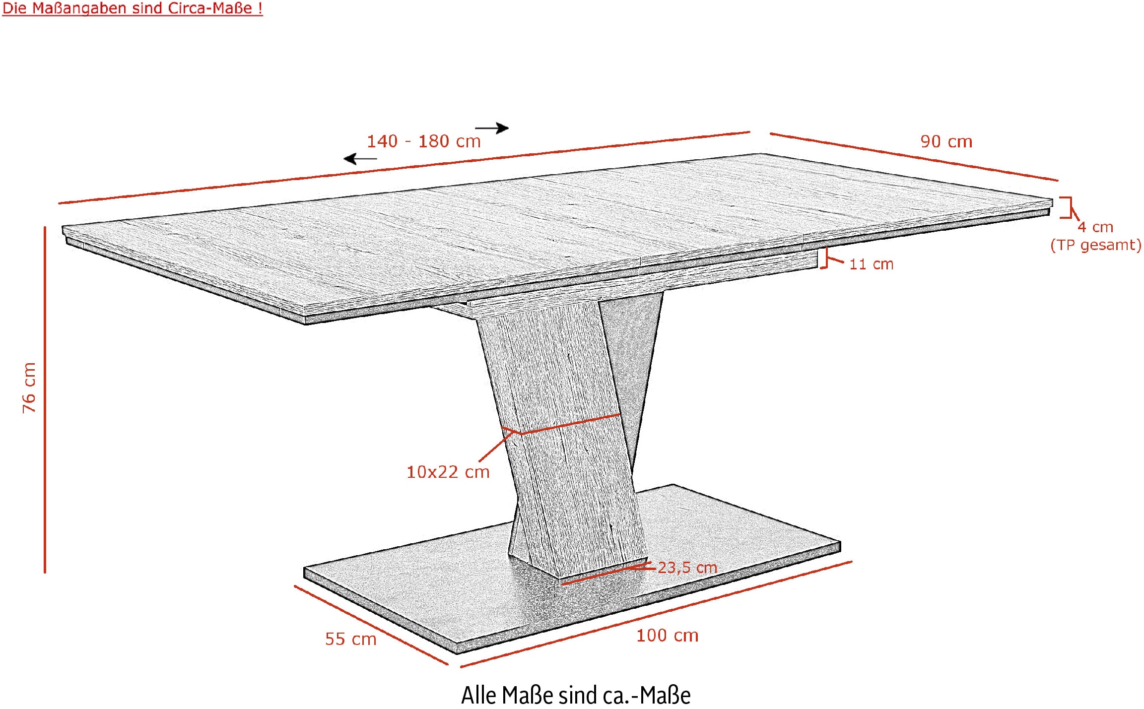 HELA Essgruppe »EMS Tisch 140-180x90 cm ausziehbar, Esstisch inkl. 4 Stühle« Set, 5tlg. Set, Esstisch plus 4 Esszimmerstühle, 5 Stk. tlg. Ausziehtisch Freischwinger, Stuhl mit Federkern, Bestseller