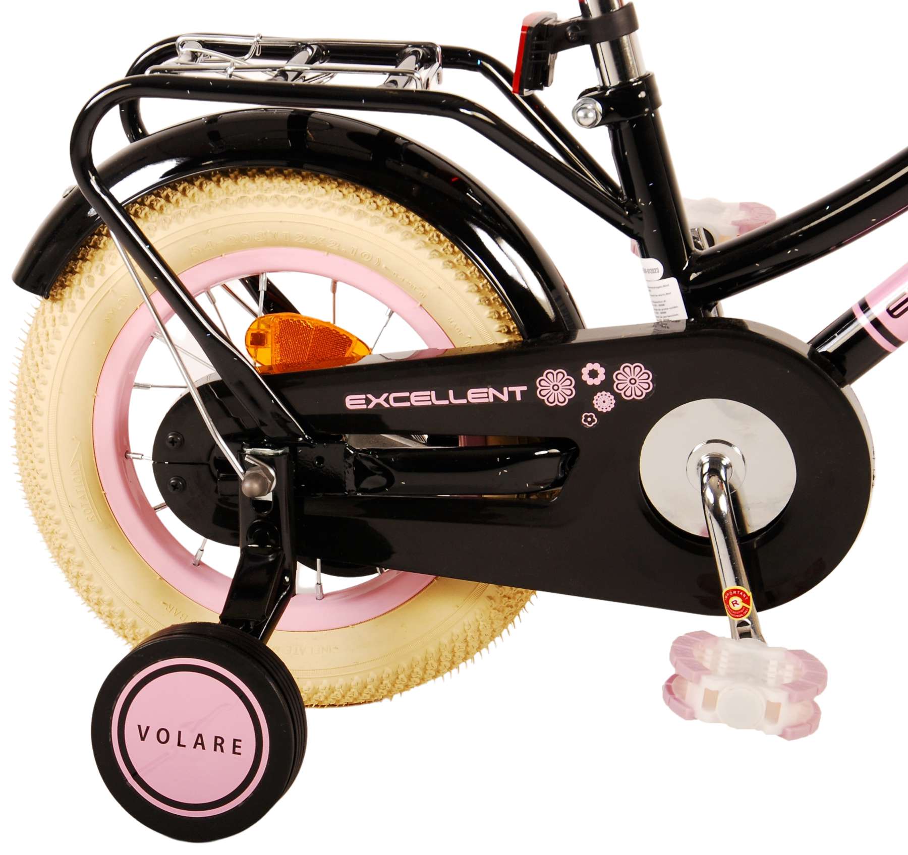 Kinderfahrrad Excellent für Mädchen 12 Zoll Kinderrad in Schwarz