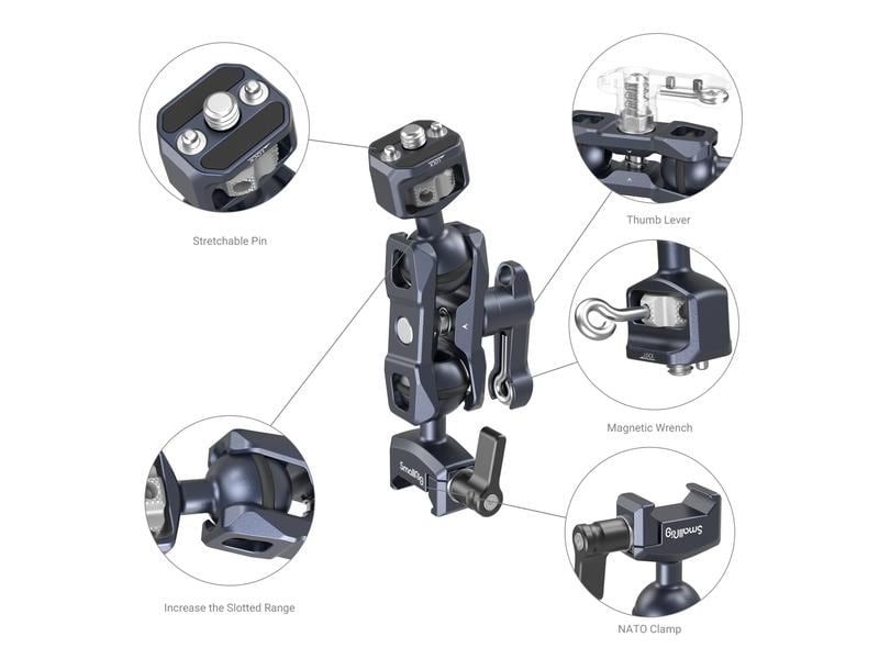 Smallrig Magic Arm with Dual Ball Heads (1/4