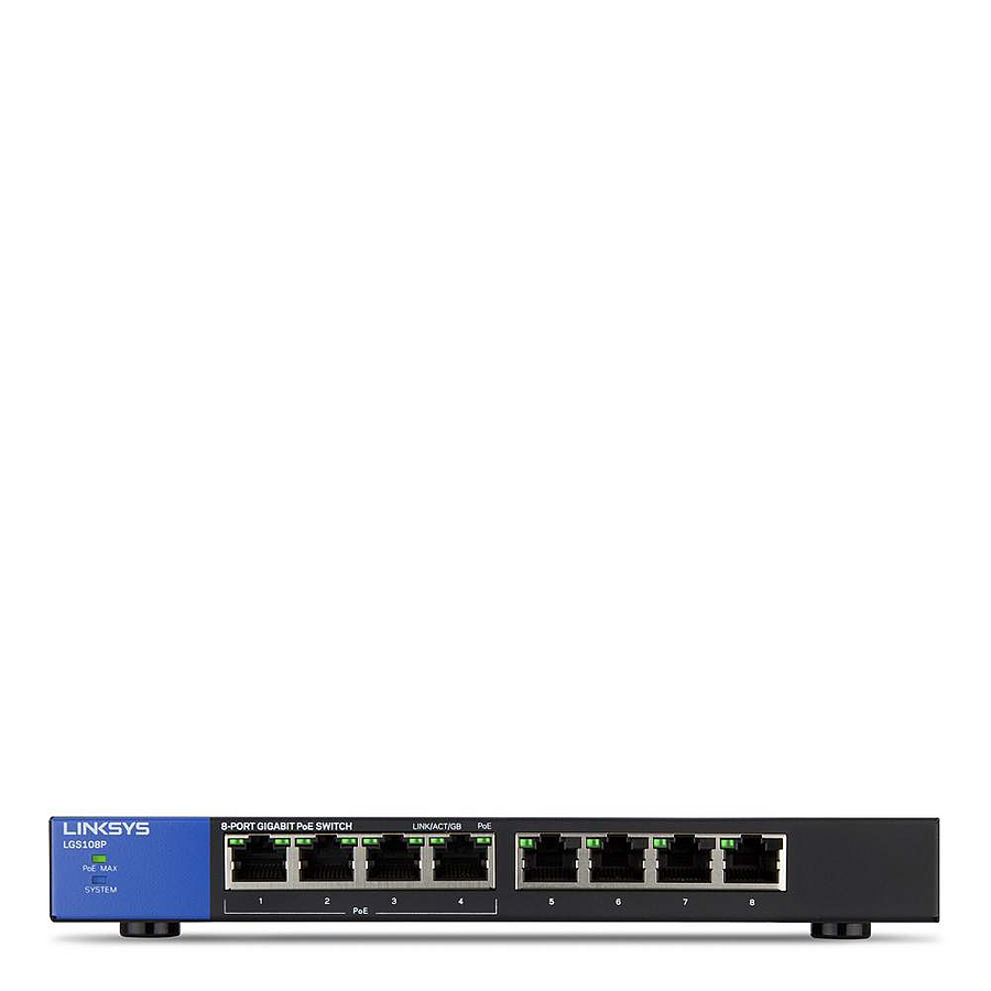 Linksys LGS108P-EU - Switch non manageable PoE+ (50W) 8