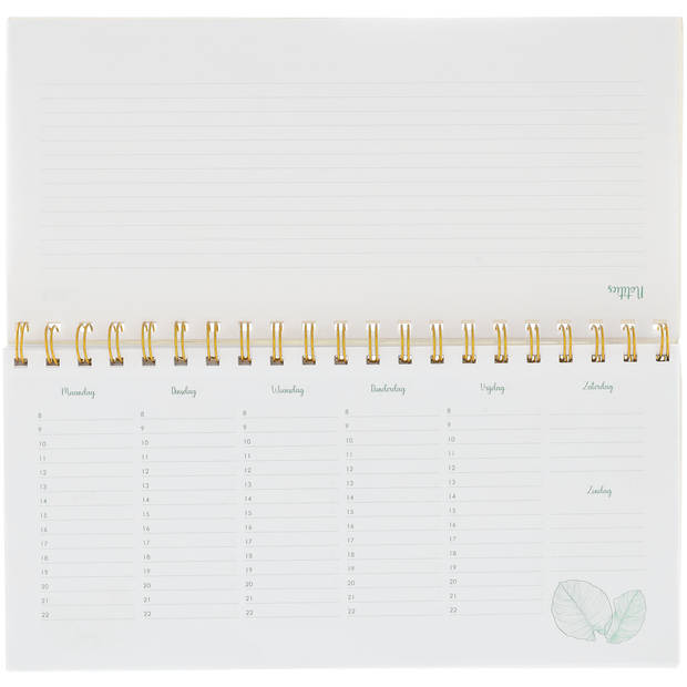 Weekplanner gouden bladeren