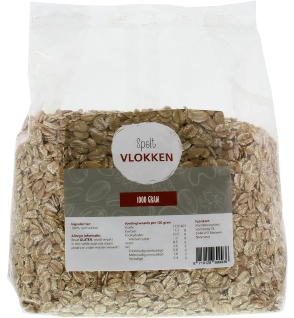 Mijnnatuurwinkel Speltvlokken (1000 gr)