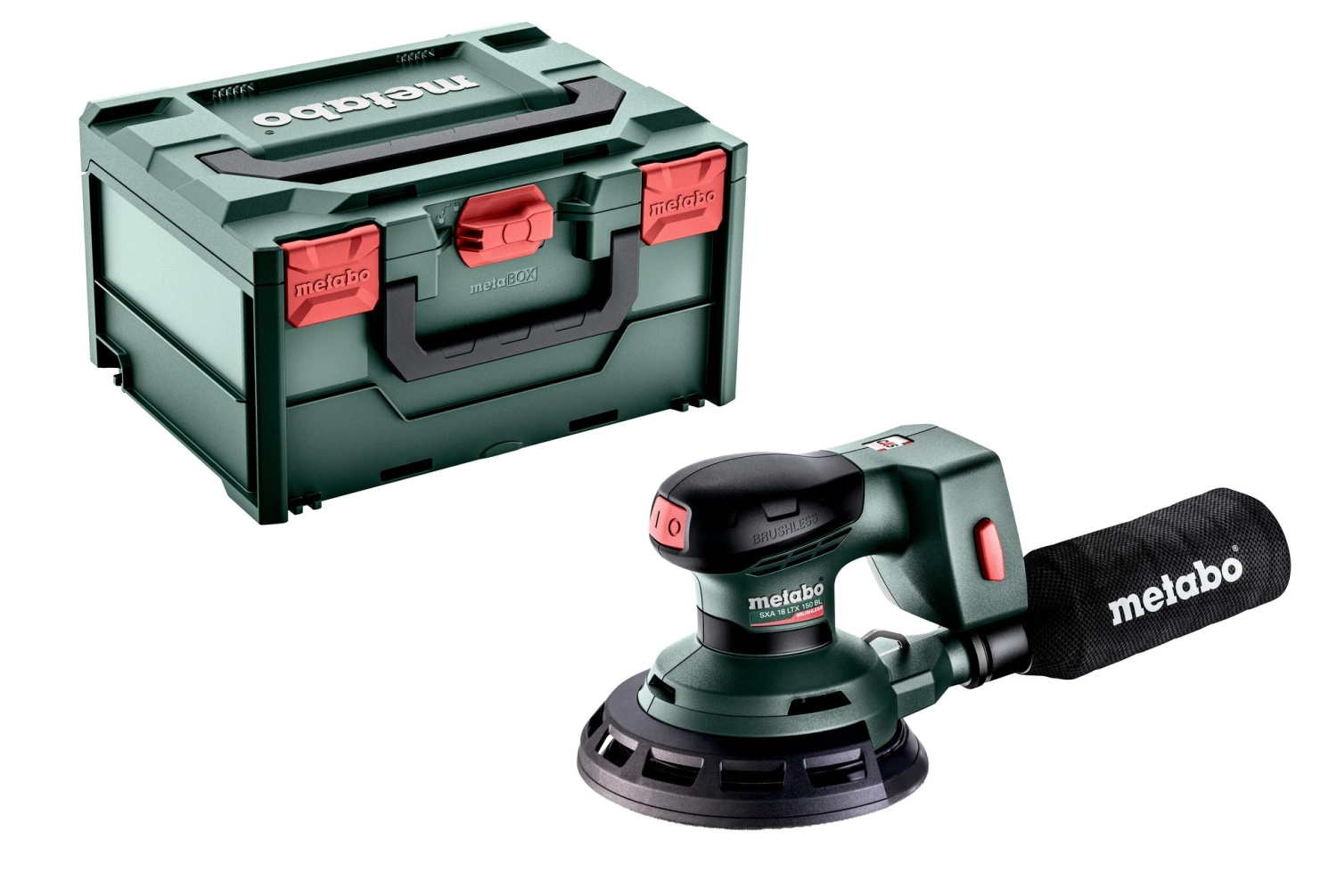 Metabo SXA 18 LTX 150 BL 18V Li-ion Accu excentrische schuurmachine body in Metabox - 150 mm