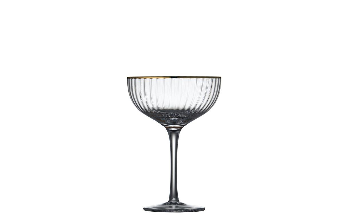 Cocktailglas Palermo Gold 4 Stück, 31.5 clGläser mit feinem Goldrand