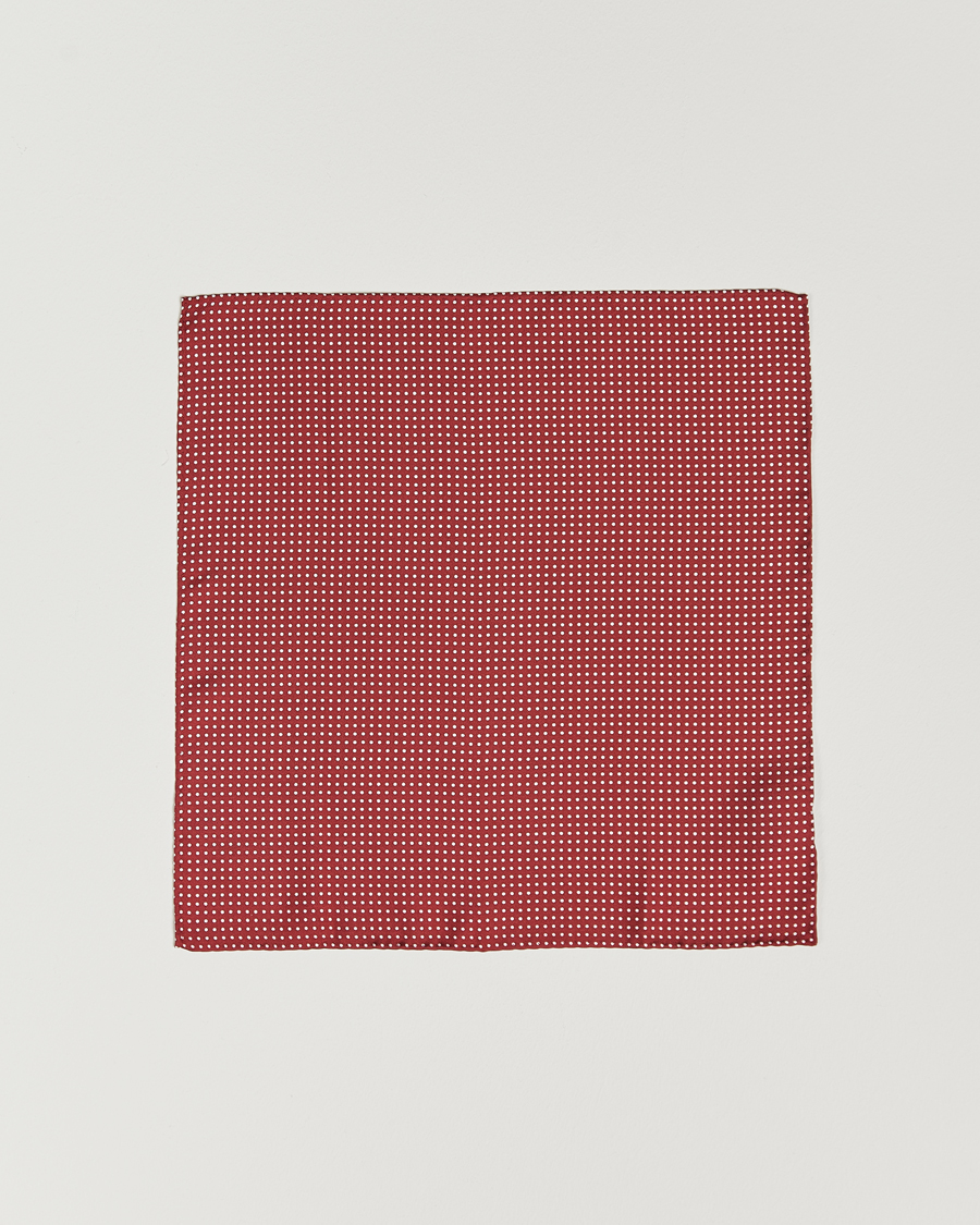 Amanda Christensen Handkerchief Dot Silk Wine Red