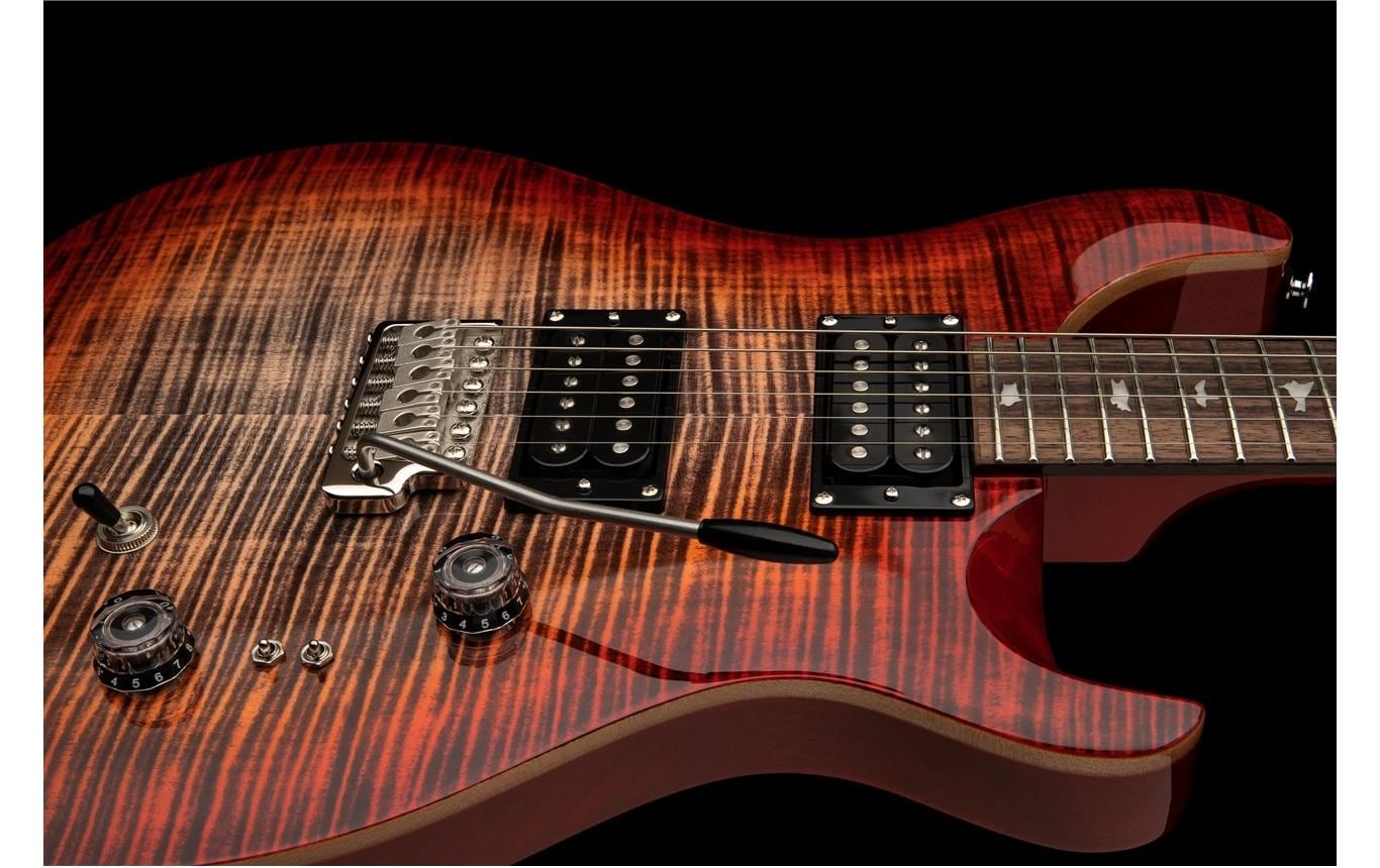 E-Gitarre SE Custom 24-08 Charcoal Cherry Burst<br>Gitarre mit Split Coil-Funktion