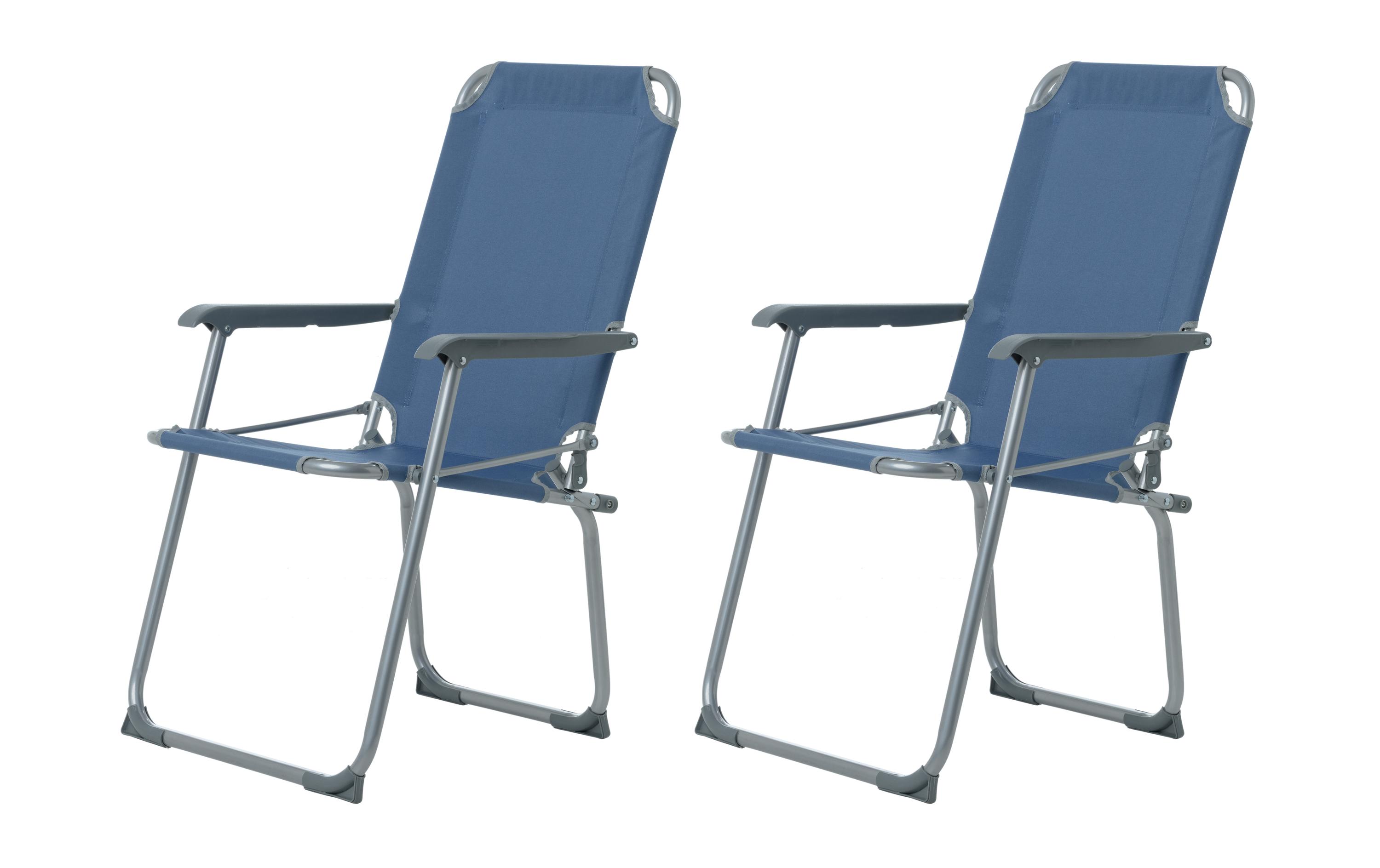 Campingstuhl Comodo Blu, 2 StückKompakte und leichte Outdoor-Stühle