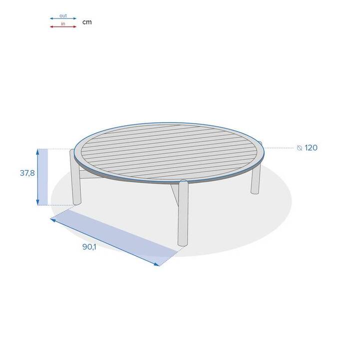 Table basse de jardin ronde DEONA Acacia