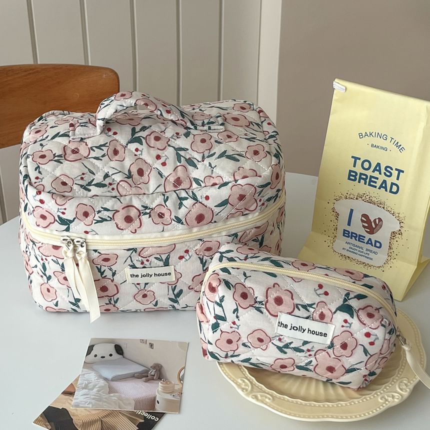 ZenlyHabit - Clutch / make-uptas / etui van bloemenstof (verschillende designs)