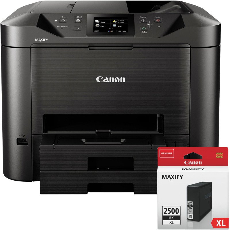 Canon Imprimante multifonction 4 en 1 jet d'encre couleur Wifi MB5450 + cartouche 2500XL
