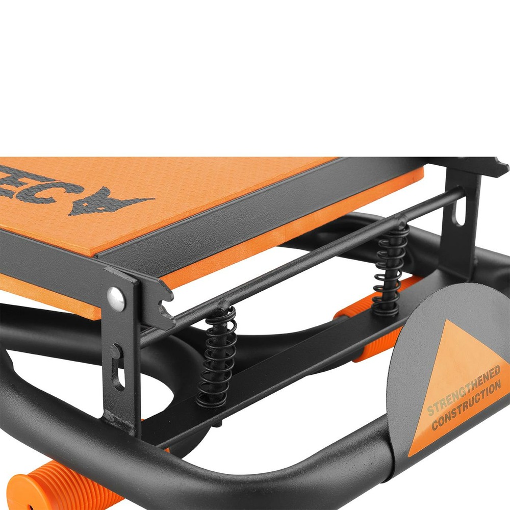 Agenouilloir de jardin - fx-kb1 - noir orange, 100 kg, avec rangement