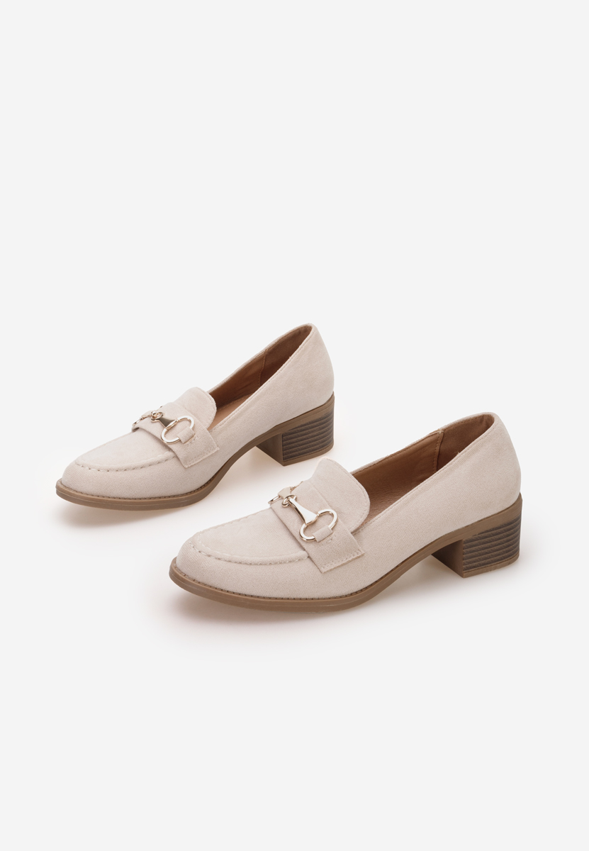 Mocassins à talon beige Empress