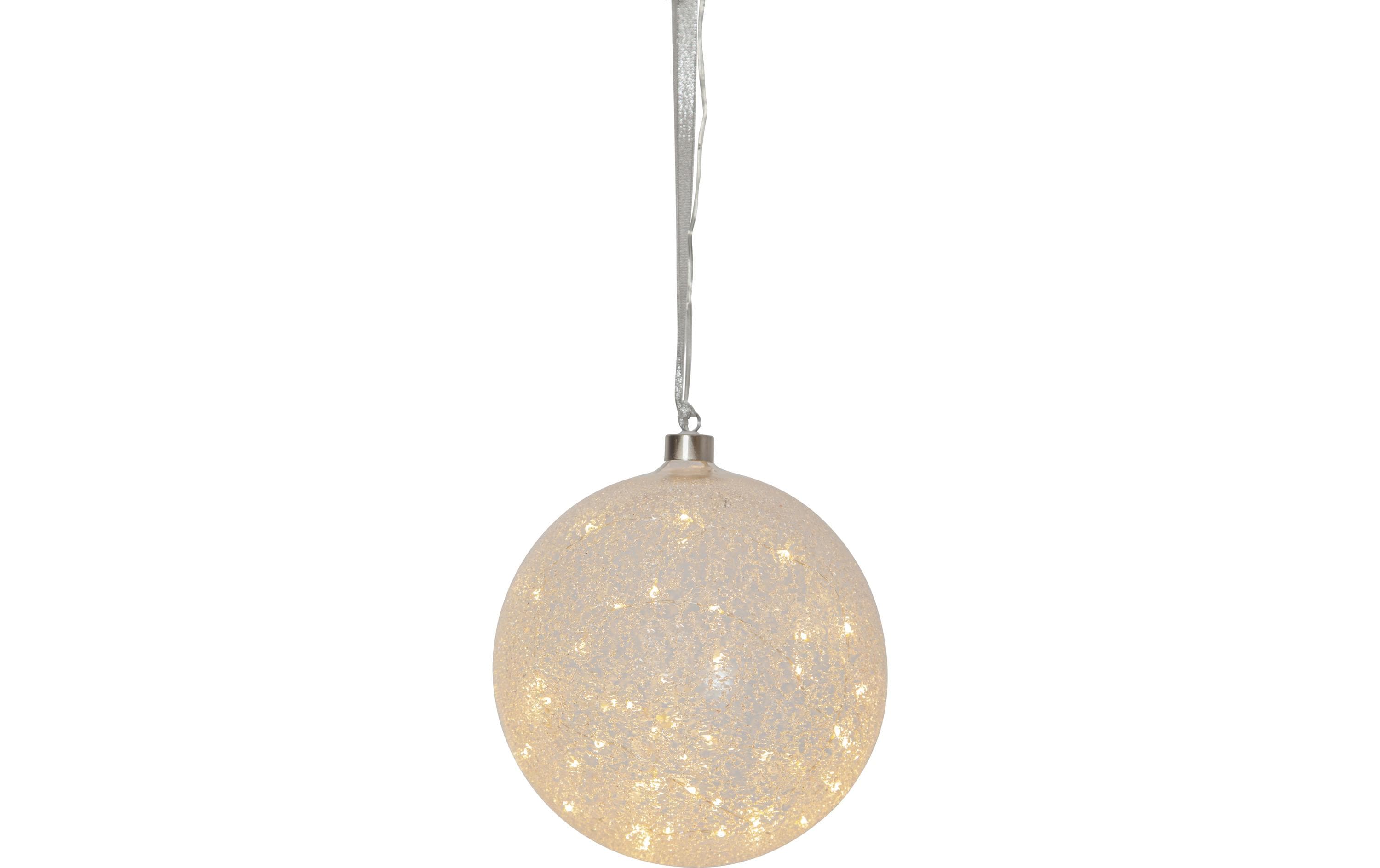 Hänger Glow Snow 50 LED, 20 cm, indoorWeihnachtskugel mit Beleuchtung
