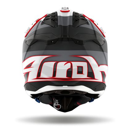 Casque cross Airoh AVIATOR 3 - MONARCH 2025 - Gris / Rouge