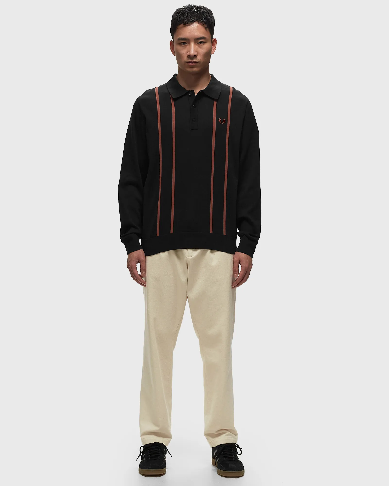 Fred Perry VERTICAL STRIPE KNITTED SHIRT