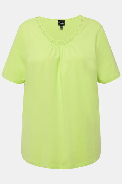 T-Shirt, CutOut-Zierband, Rundhals, Halbarm