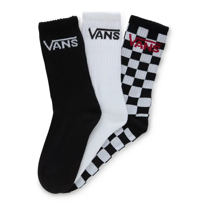 Vans Lot 3 Chaussettes Classic Crew Damier | Noir
