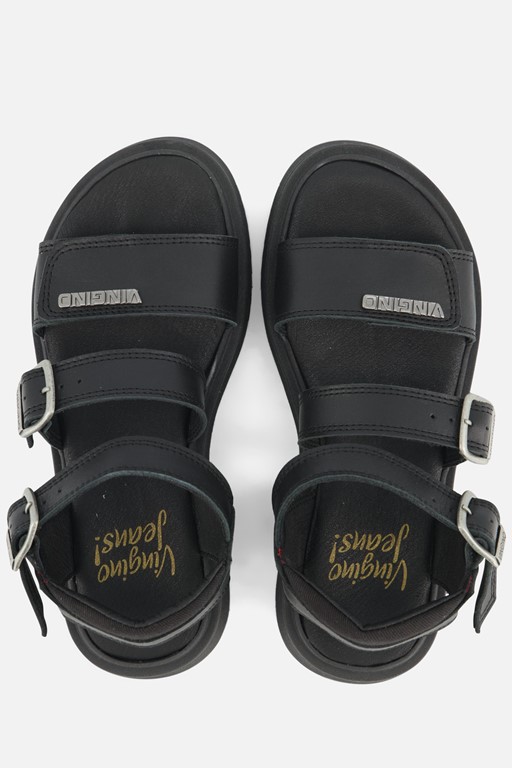 Vingino Ana Sandalen zwart Leer
