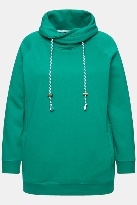 Sweatshirt, weiter Stehkragen, Taschen, Raglan-Langarm