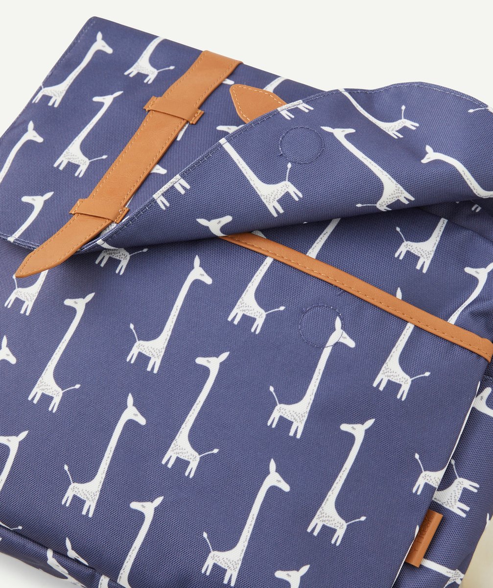 FRESKCARTABLE BLEU AVEC IMPRIMÉ GIRAFE EN PLASTIQUE RECYCLÉ