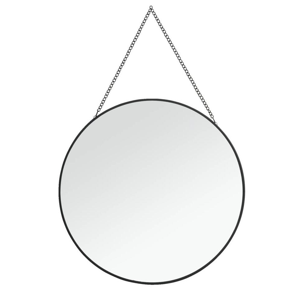 Spiegel Madrid - zwart - Ø29 cm