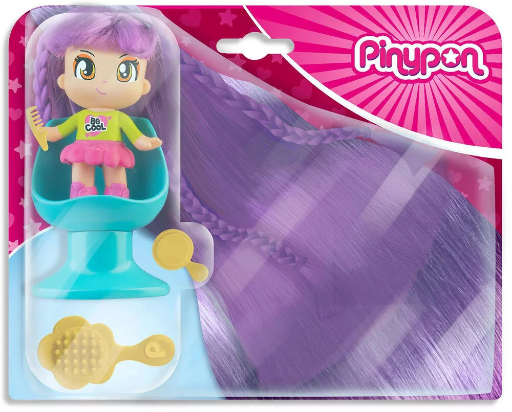 PINYPON - FIGURINE CHEVEUX SUPER LONGS ET ACCESSOIRES