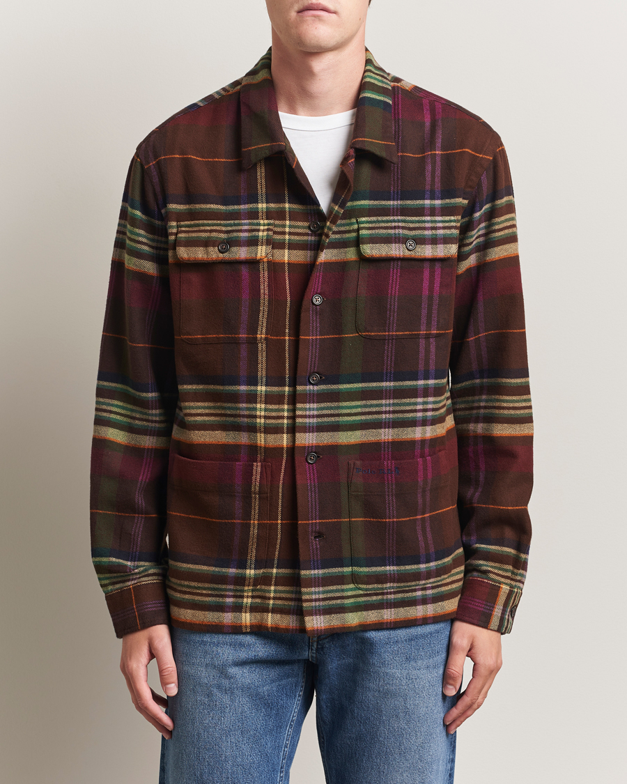 Polo Ralph Lauren Brushed Flannel Pocket Shirt Brown/Green