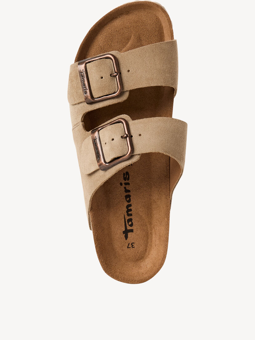 Leren Slipper - beige