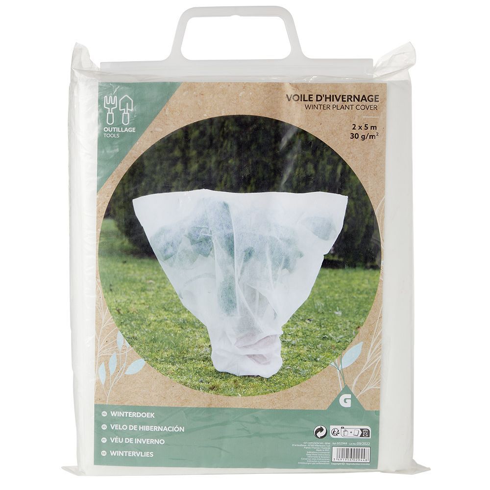 Voile d'hivernage blanc 2x5m 30g/m²