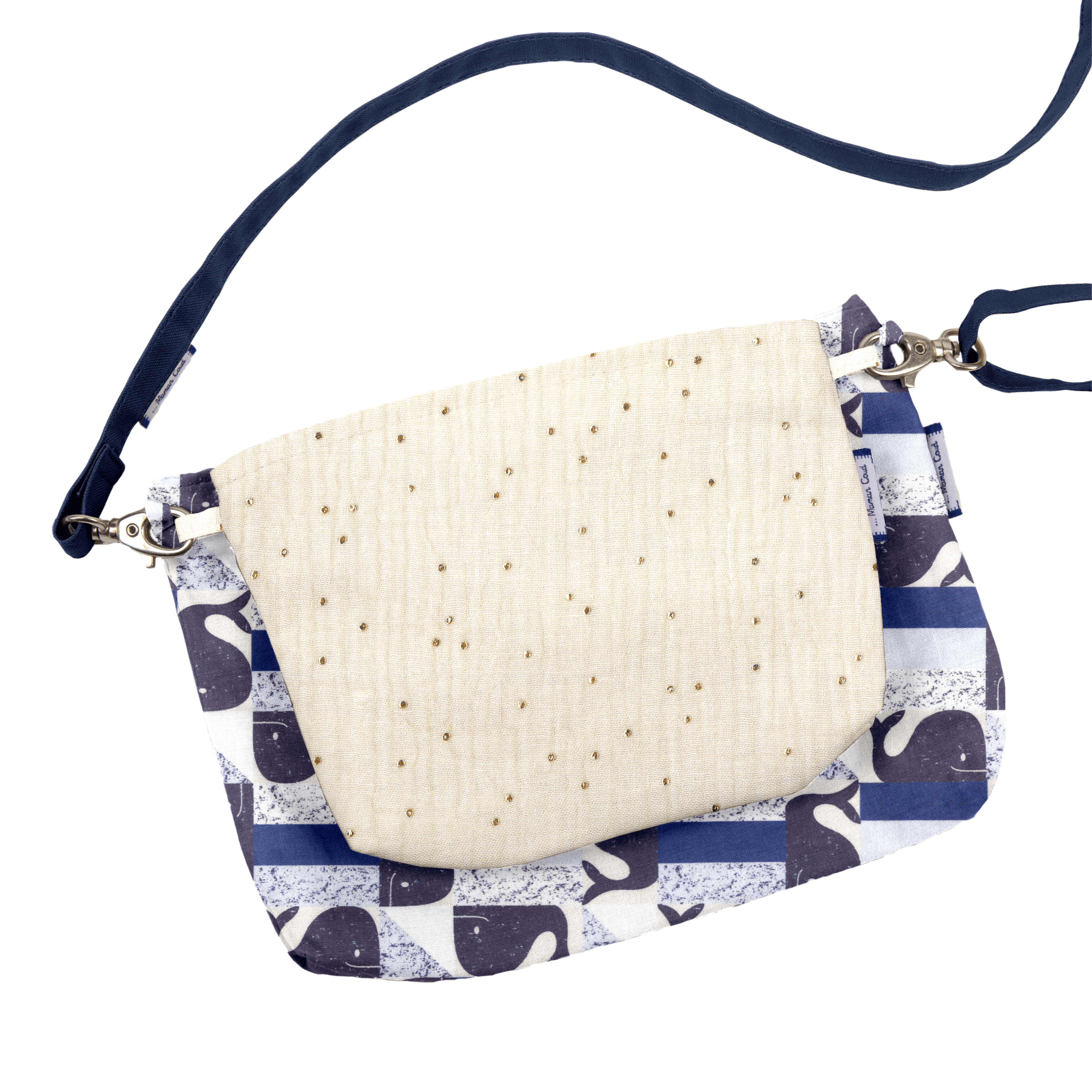Pochette Tissu Baleino Bleu