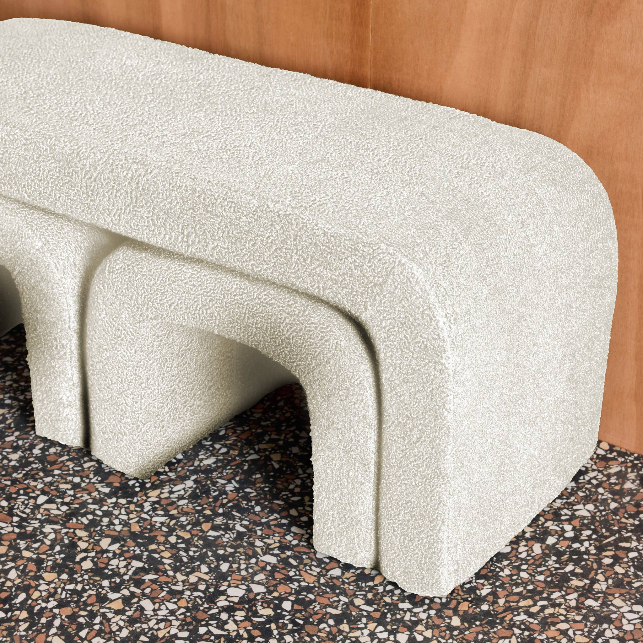 sweeek - Nestbank met krukjes bouclé