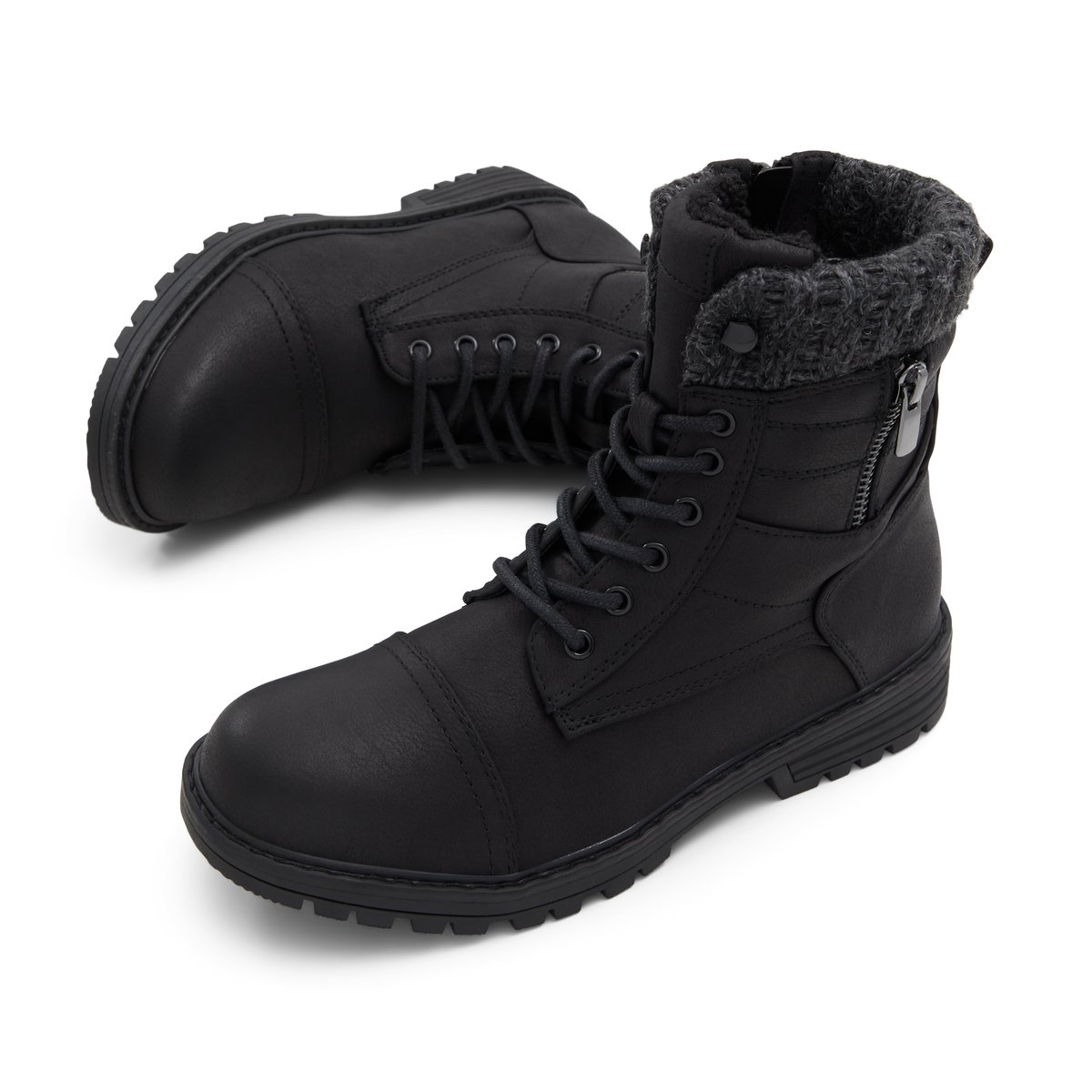 BANFF TRAIL-Woof-Bottillon - Talon plat - Noir